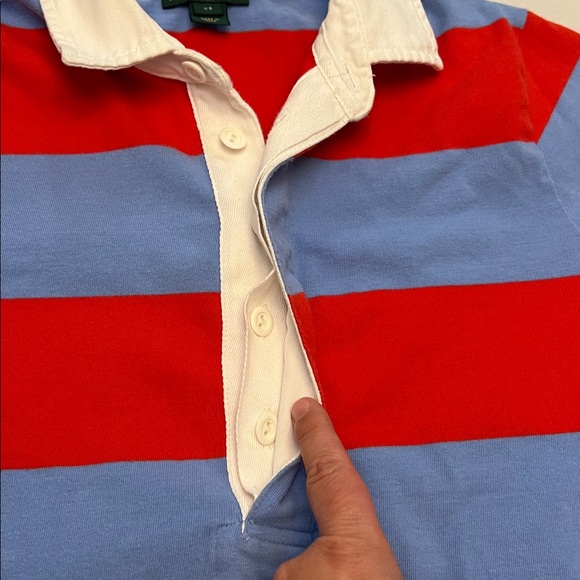 VINTAGE J.CREW ALWAYS STRIPED POLO LONG SLEEVE SHIRT WOMENS SIZE SMALL - Picture 7 of 13